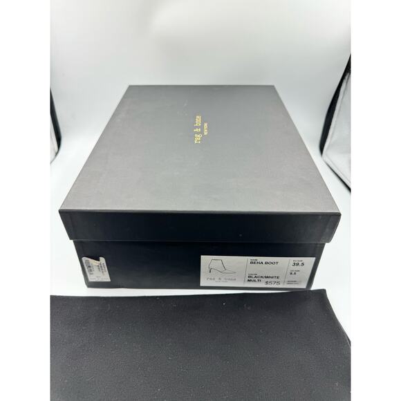 Rag  & Bone Beha Bone Black White Snakeskin Women's Size 9.5 NWB - Picture 9 of 11